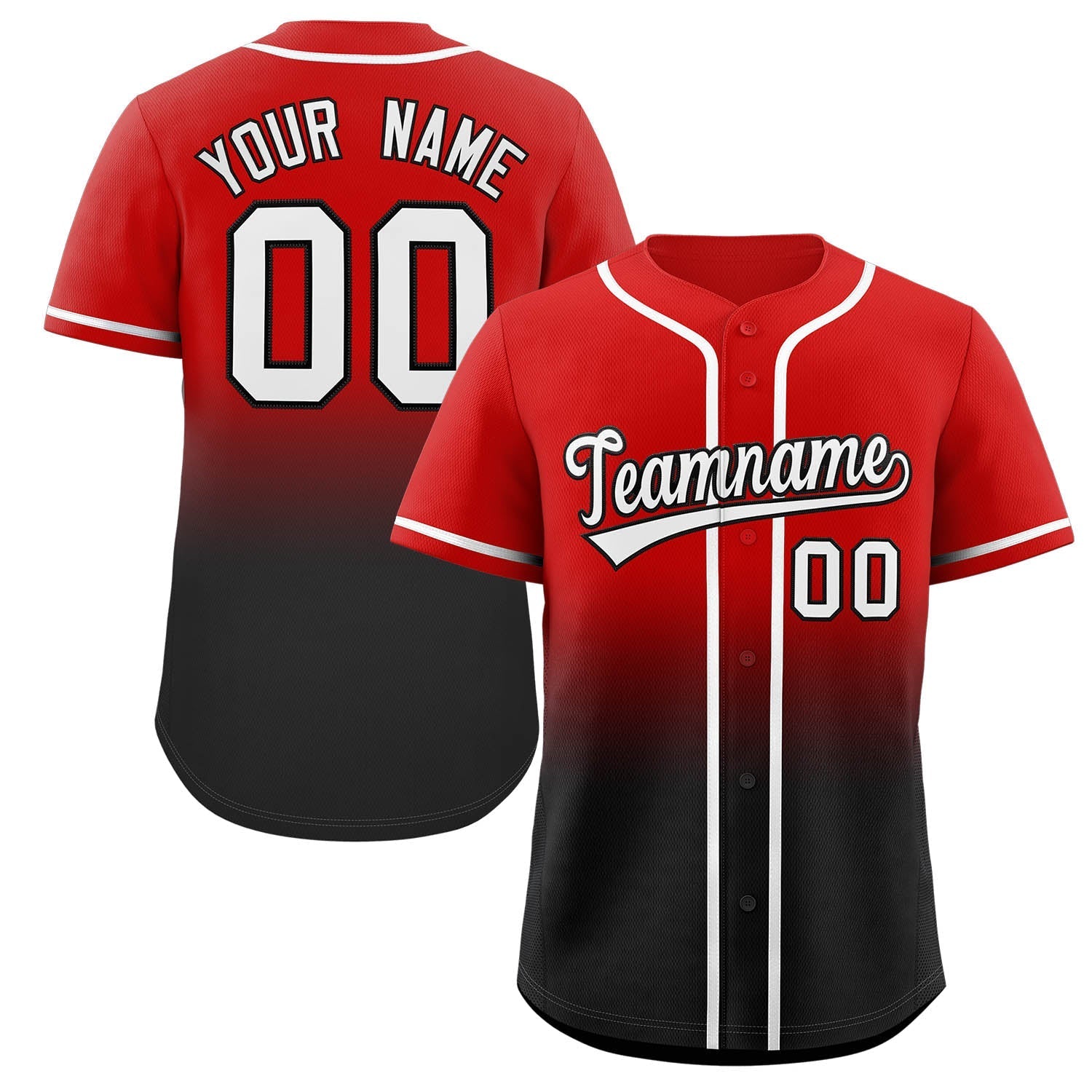 Custom Gradient Stitched Full Button Down Team Sport Uniforms Personalized Baseball Jersey