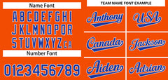 Custom Orange Royal-White Classic Style Authentic Baseball Jersey