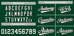 Custom Green White-Black Classic Style Authentic Baseball Jersey