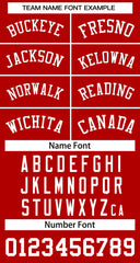 Custom Red White Classic Tops Basketball Jersey