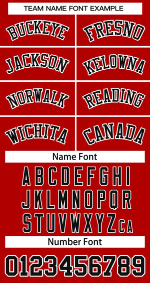 Custom Red Black-White Classic Tops Basketball Jersey