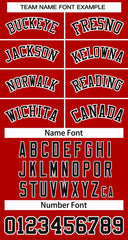 Custom Red Black-White Classic Tops Basketball Jersey