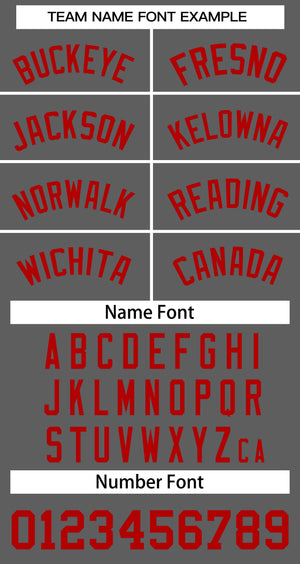 Custom Dark Gray Red Classic Tops Basketball Jersey