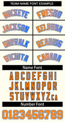 Custom Khaki Orange-White Classic Gradient Fashion Tops Basketball Jersey