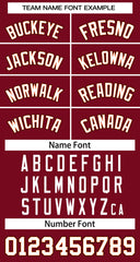 Custom Maroon White-Orange Classic Tops Basketball Jersey