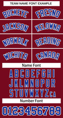 Custom Maroon Royal-White Classic Tops Basketball Jersey