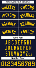 Custom Navy Yellow Classic Tops Basketball Jersey