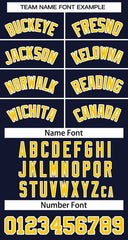 Custom Navy Yellow-White Classic Tops Basketball Jersey