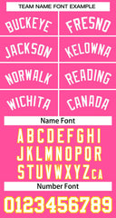 Custom Pink White Classic Tops Basketball Jersey