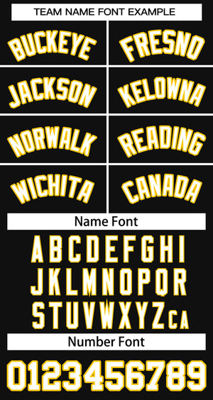 Custom Black White-Yellow Classic Tops Basketball Jersey