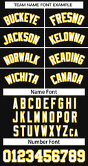 Custom Black White-Yellow Classic Tops Basketball Jersey