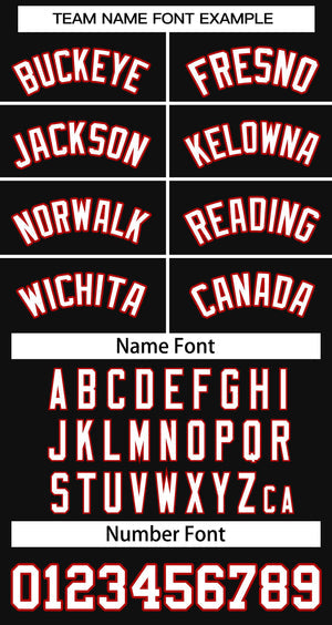 Custom Black White-Red Classic Tops Basketball Jersey