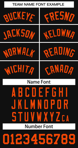 Custom Black Orange Classic Tops Basketball Jersey