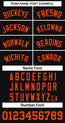 Custom Black Orange Classic Tops Basketball Jersey