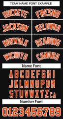 Custom Black Orange-White Classic Tops Basketball Jersey