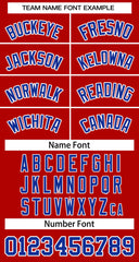 Custom Red Royal-White Classic Tops Basketball Jersey