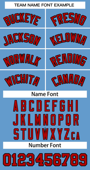 Custom Light Blue Red-Black Classic Tops Basketball Jersey