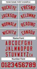 Custom Gray Red Classic Tops Basketball Jersey