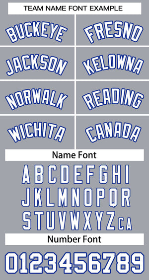 Custom Gray White-Royal Classic Tops Basketball Jersey