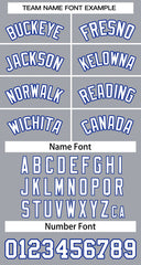 Custom Gray White-Royal Classic Tops Basketball Jersey