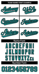 Custom White Teal-Black Classic Tops Basketball Jersey