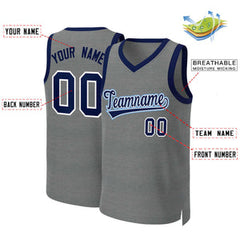 Custom Dark Gray Navy-White Classic Tops Basketball Jersey