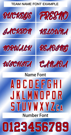 Custom Light Blue Red-Royal Gradient Fashion Tops Basketball Jersey