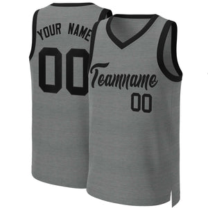 Custom Dark Gray Black Classic Tops Basketball Jersey