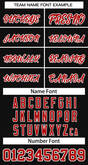 Custom Black Red-White Classic Tops Basketball Jersey