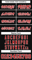 Custom Black Red-White Classic Tops Basketball Jersey