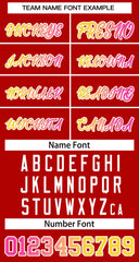 Custom Red Yellow-White Classic Gradient Fashion Tops Basketball Jersey