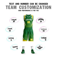 Custom Kelly Green White Graffiti Pattern Sets Angular Element Basketball Jersey