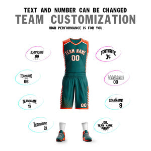 Custom Aqua White-Orange Graffiti Pattern Sets Bar Element Basketball Jersey