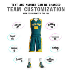 Custom Aqua Gold-White Graffiti Pattern Sets Lightning Basketball Jersey