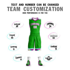 Custom Green White Graffiti Pattern Sets Basketball Jersey