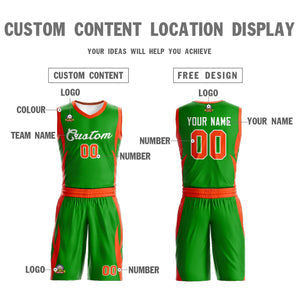 Custom Green Green Classic Sets Mesh Basketball Jersey