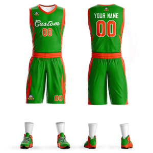 Custom Green Green Classic Sets Mesh Basketball Jersey