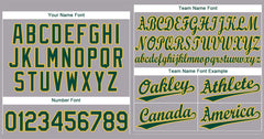 Custom Gray Green-Gold Classic Style Authentic Baseball Jersey