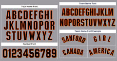 Custom Gray Black-Orange Classic Style Authentic Baseball Jersey