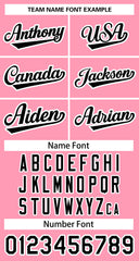 Custom Pink Black-White Classic Style Authentic Baseball Jersey for Women