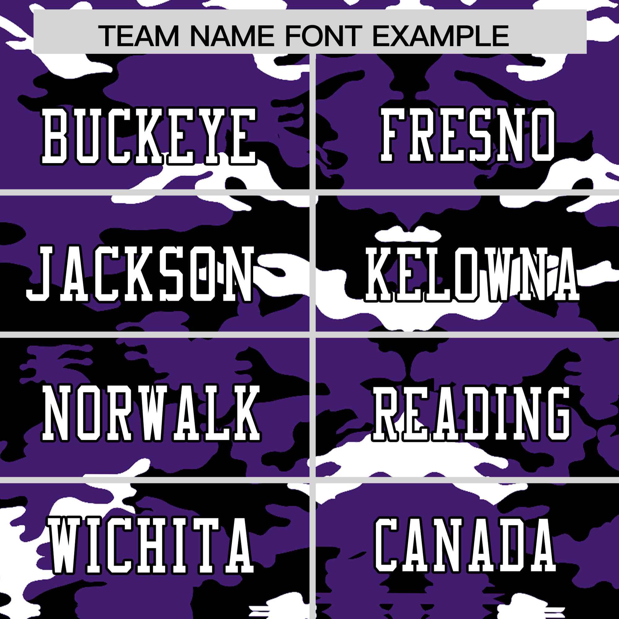 Custom Purple Black-White Personalized Camo Authentic Football Jersey