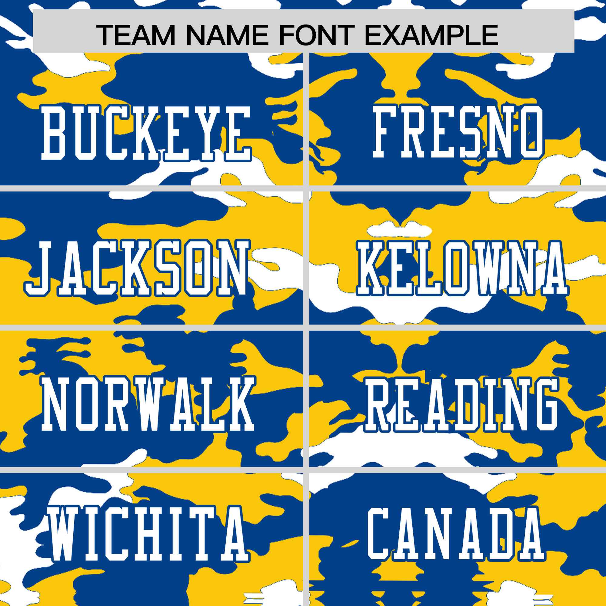 Custom Royal Gold-White Personalized Camo Authentic Football Jersey