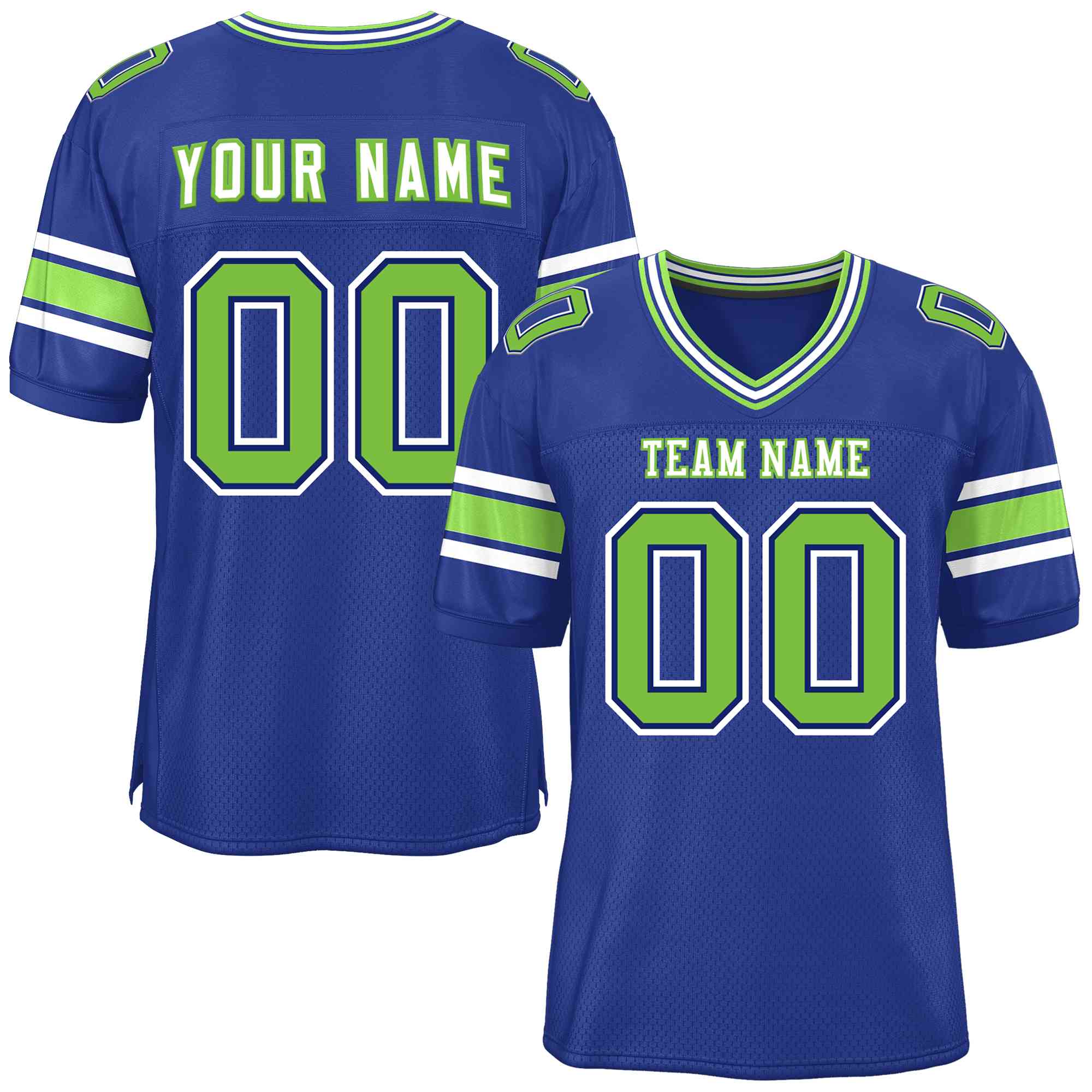 Custom Royal Personalized Classic Authentic Football Jersey