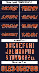 Custom Navy Blue Orange-White Classic Tops Mesh Basketball Jersey for Women