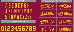 Custom Maroon Yellow-Classic Tops Men Casual Basketball Jersey
