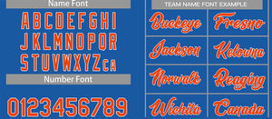 Custom Blue Orange-White Classic Tops Casual Basketball Jersey