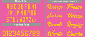 Custom Pink Yellow Classic Tops Casual Basketball Jersey