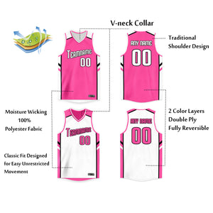 Custom Basketball Jersey Reversible Personalized Team Sports Uniform for Men/Youth