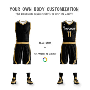 Custom Black White Double Side Sets Design Sportswear Basketball Jersey