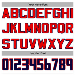 Custom White Navy-Red American Flag Authentic Baseball Jersey